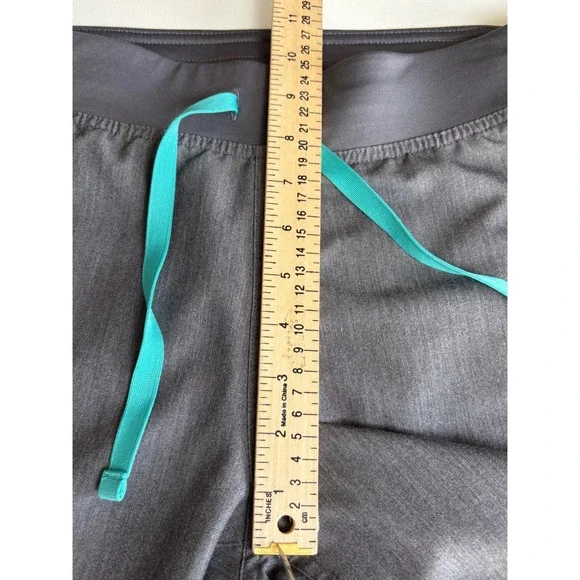FIGS Technical Collection Scrub Pants Charcoal Grey Teal Drawstring S/T T21003T - Picture 6 of 8